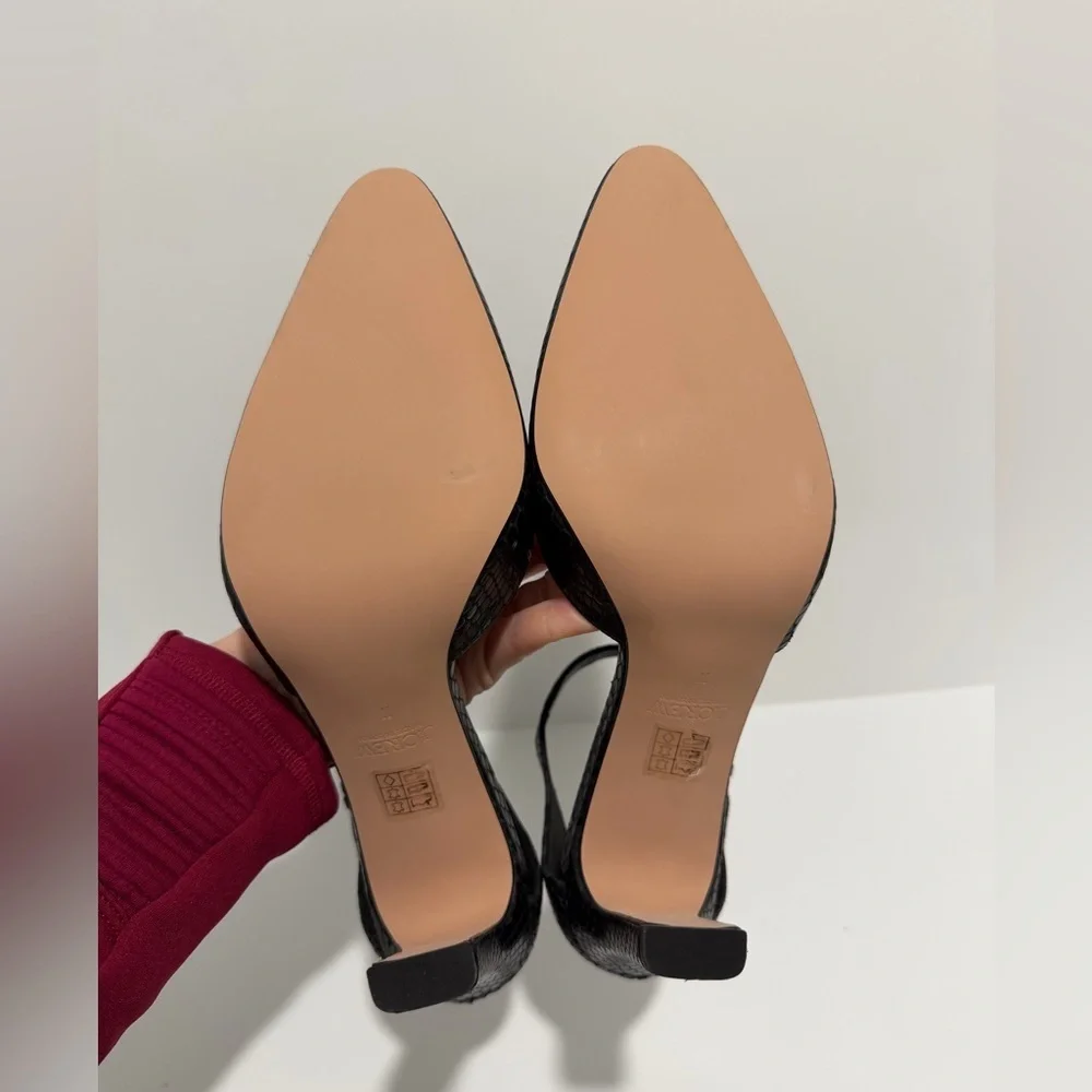J. Crew Made-in-Spain Jules pumps in snake-embossed black leather CC063 $278 11